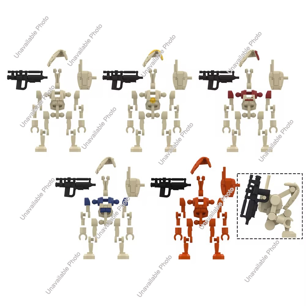 Lego Minifigure Holder - Sıcak Oyuncaklar MY901-MY905 Silahlar Pantolon Saç