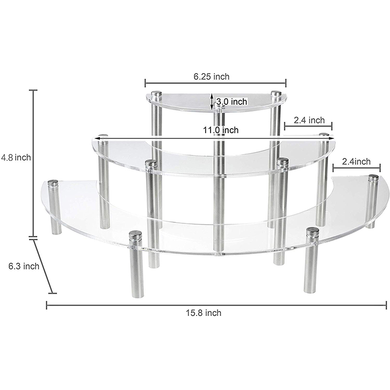 3 katmanlı akrilik yuvarlak Cu - Pop Display Shelf incelemesi ve fiyatı